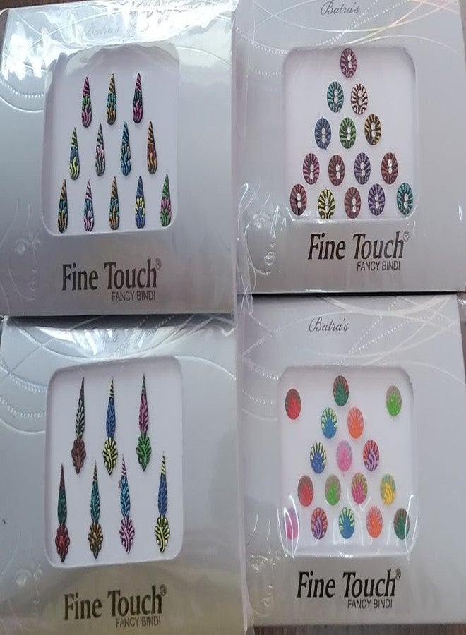 Fine Touch Hand Printed 4 Packs of Premium Quality Bindis - Image 2